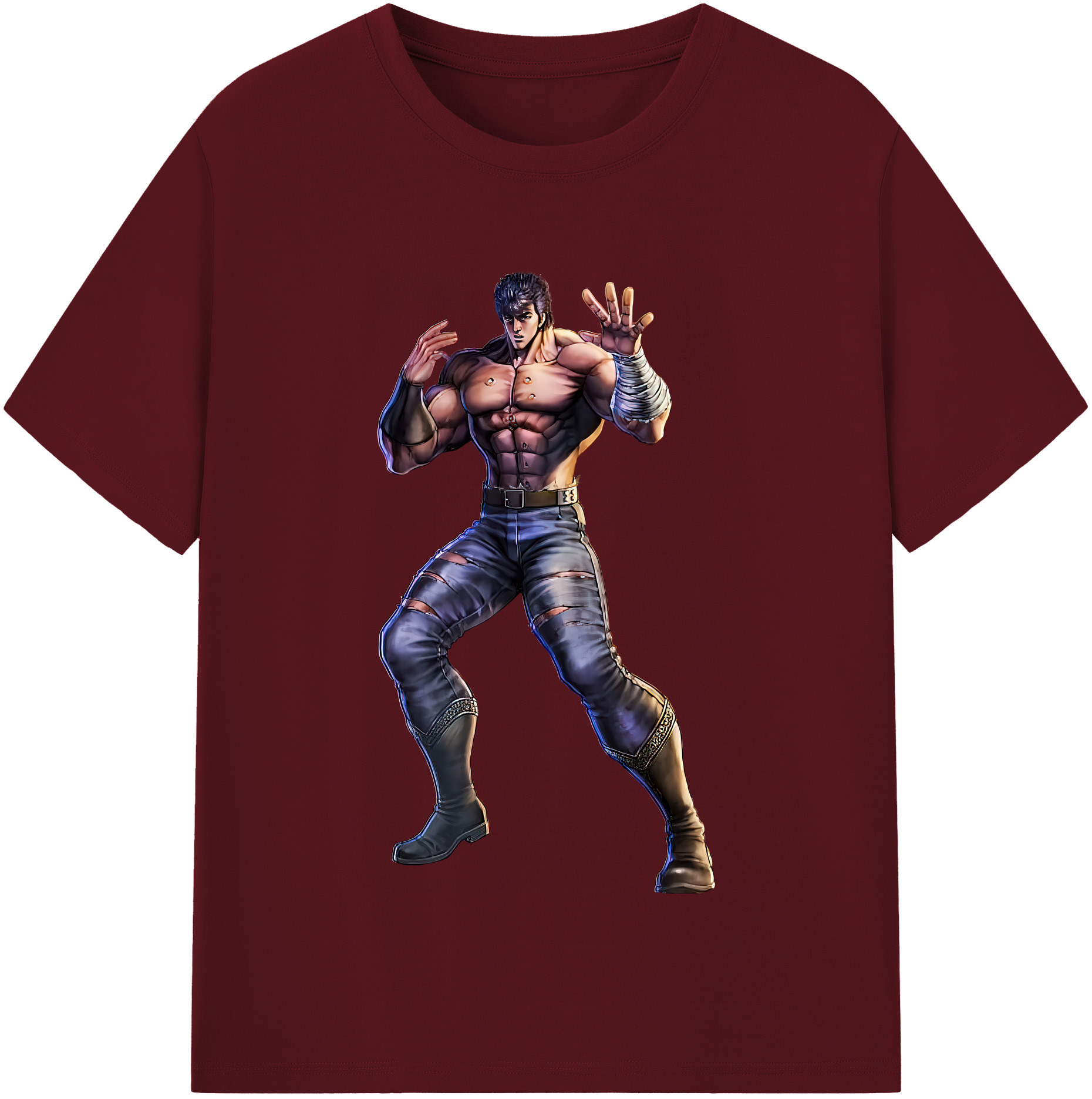 （画像用） 北斗の拳 Fist of the North Star 綿100％半袖Tシャツ（フロントプリント）